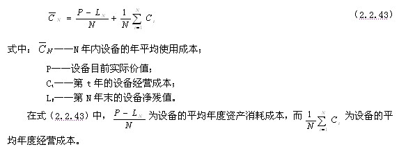 設(shè)備的經(jīng)濟壽命估算