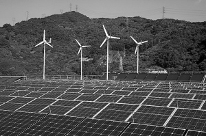 建科樓頂?shù)奶柲苎b置