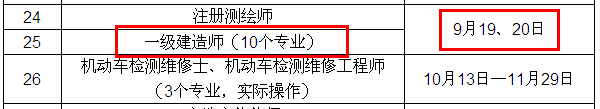 2015年一級建造師考試時間確定為9月19、20日
