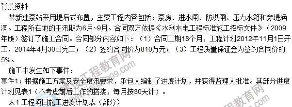 全網首發(fā)：2016二建《水利水電工程管理》試題及答案