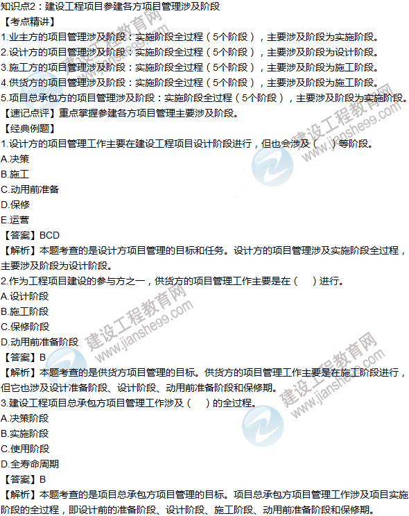 2016年一級(jí)建造師考試《項(xiàng)目管理》高頻考點(diǎn)匯編