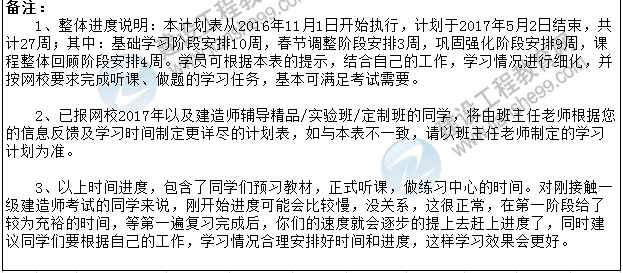 2017年一級建造師考試預(yù)習(xí)計(jì)劃表