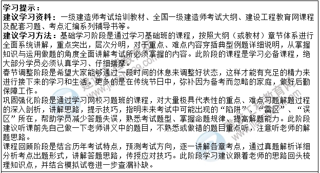 2017年一級建造師考試預(yù)習(xí)計(jì)劃表