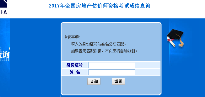 房地產(chǎn)估價(jià)師成績(jī)查詢 房地產(chǎn)估價(jià)師成績(jī)查詢