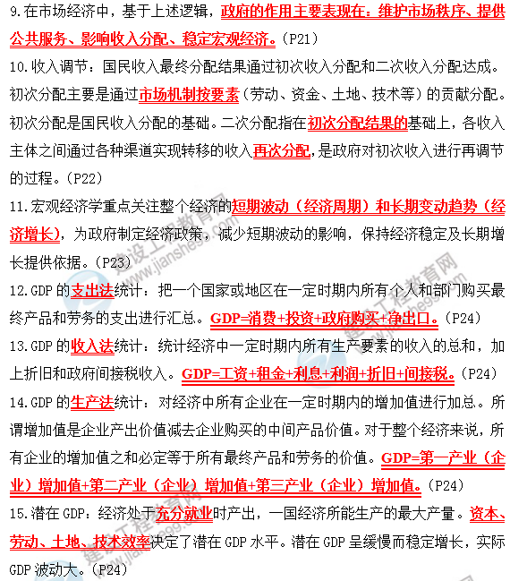 2019咨詢政策與規(guī)劃考前必背精華考點:第二章 宏觀經(jīng)濟管理