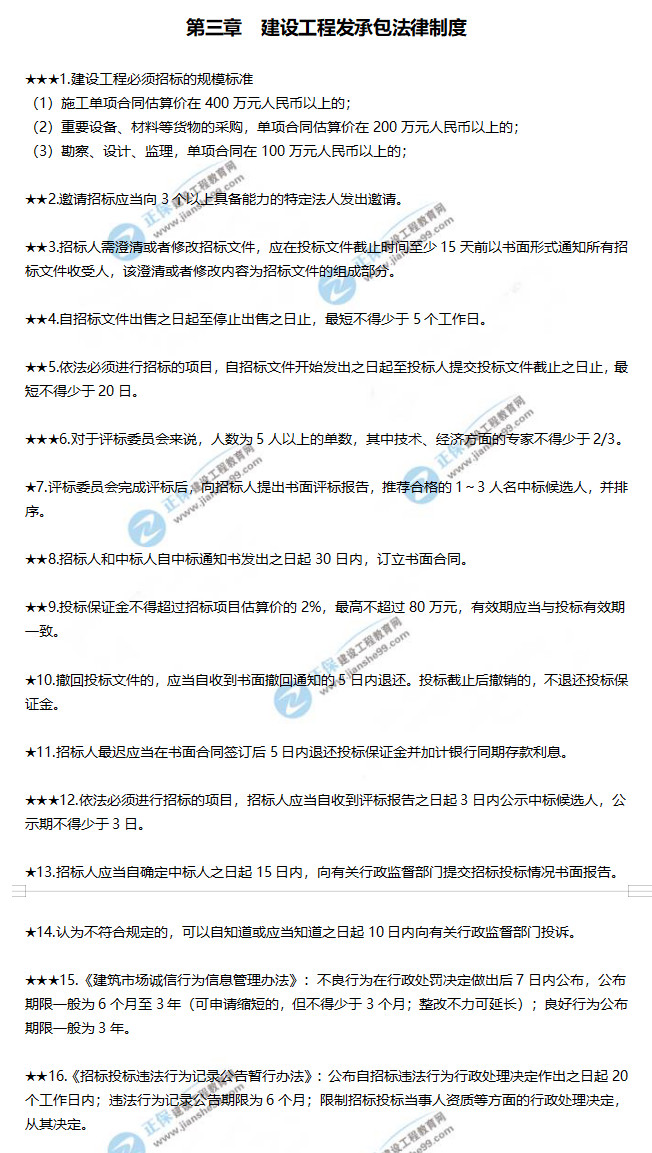 一建工程法規(guī)高頻考點(diǎn) 法規(guī)3