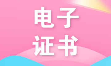 電子證書 電子證書