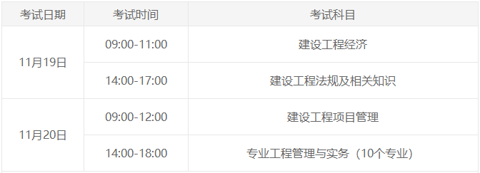 一級建造師考試安排 一級建造師考試安排