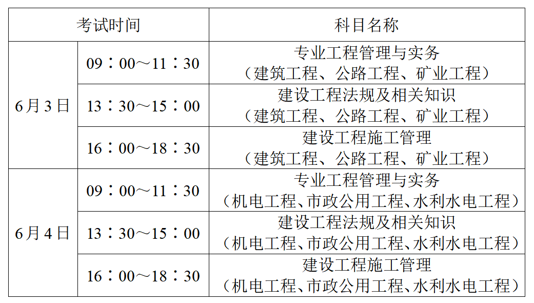 考試時(shí)間與科目 考試時(shí)間與科目