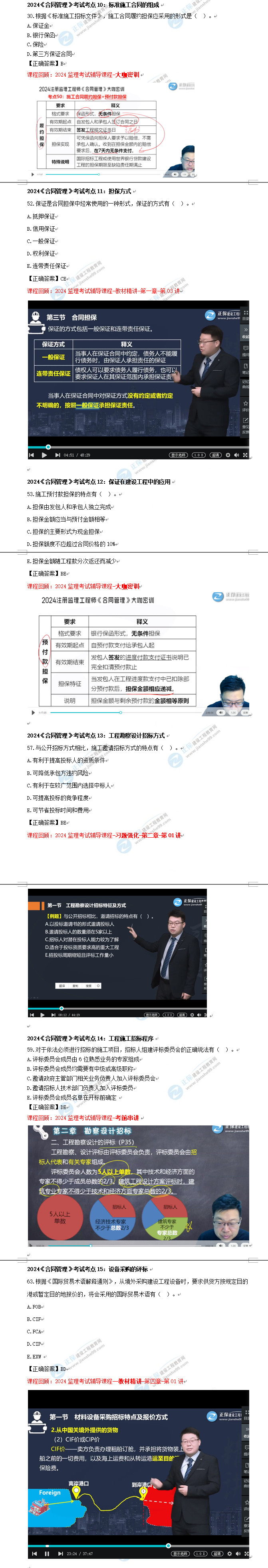 合同管理考點回顧1 合同管理考點回顧1