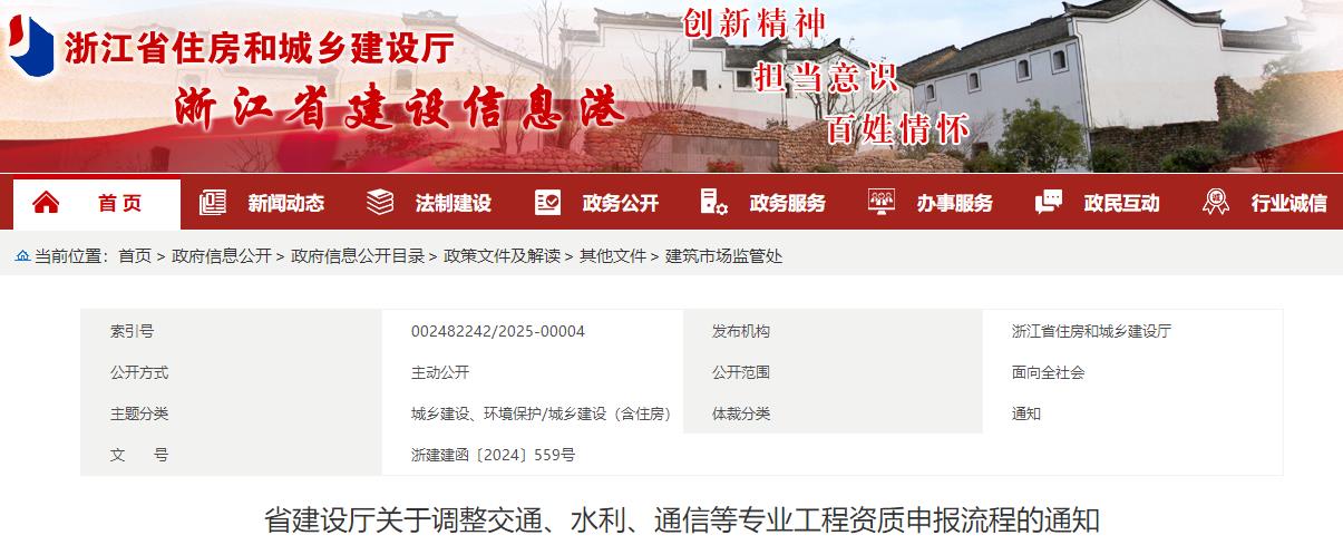 省建設(shè)廳關(guān)于調(diào)整交通、水利、通信等專業(yè)工程資質(zhì)申報(bào)流程的通知